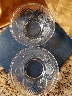 Glass Heart Candy Dishes