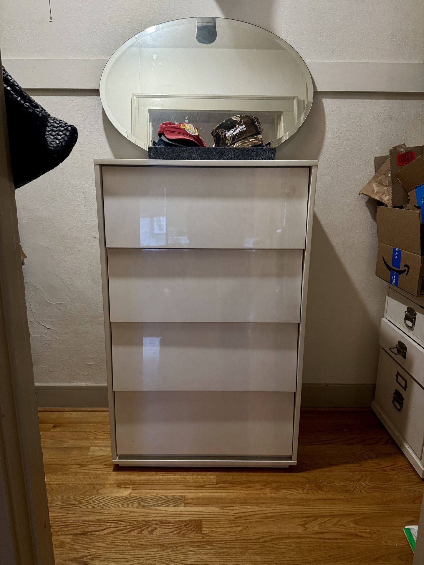 CB2 High-Gloss White Dresser - Sleek & Spacious! - OBO - $250 (Capital Hill)