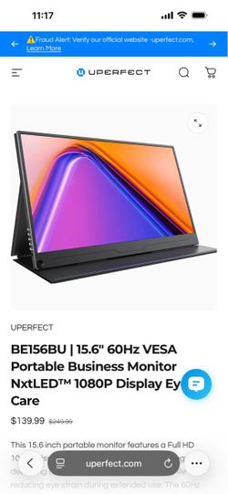 UPERFECT BE156BU 15.6" Portable Monitor 1080P