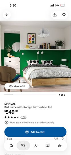Queen bed with storage