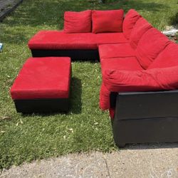 Red Sectional Couch