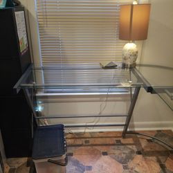 Corner Glass Desk