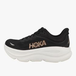 HOKA Womens Bondi 9 Black/Rose Gold New in Box