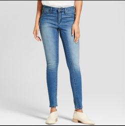 Universal Thread Blue Denim Mid Rise Jeggings Skinny Jeans Women's Size 2/26R