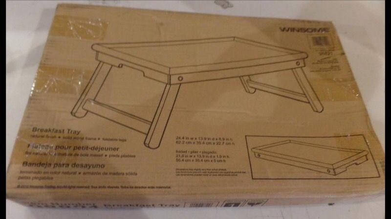 Brand new breakfast wooden lap table