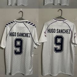 Real Madrid 1988-89 1990-91 Home Hugo Sanchez Jersey (Large)