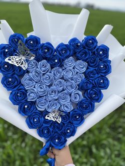 Heart Shaped Eternal Rose Bouquet