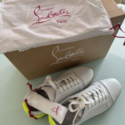 Christian Louboutin Fun Louis Junior Leather Sneakers, Size 11, Brand New In Box