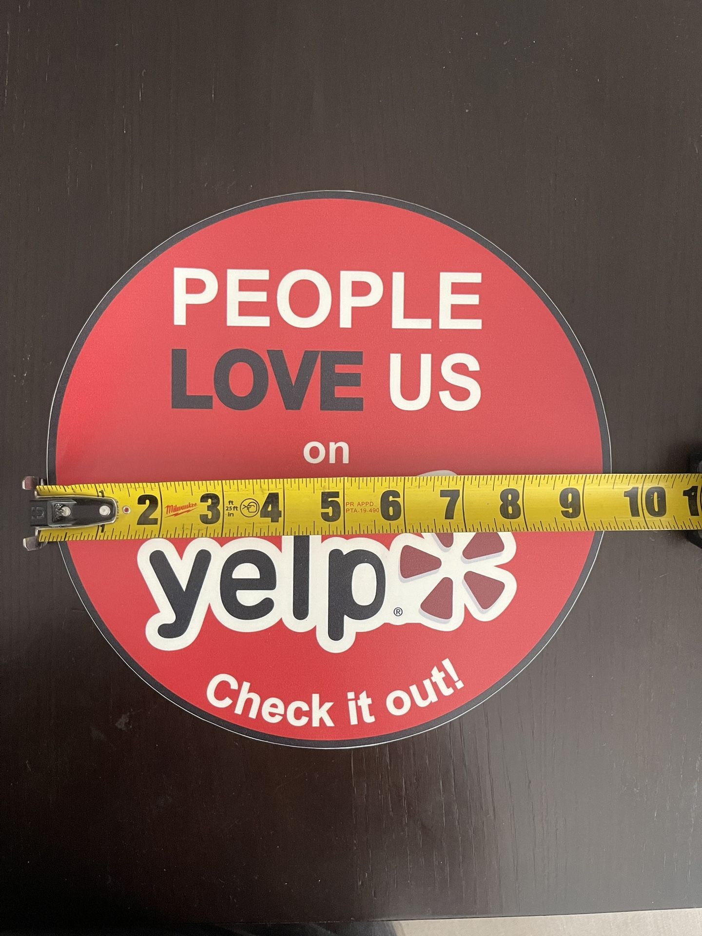 ( 4 ) YELP STICKERS - 10 Inches - $5 each