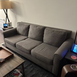 Gray Pottery Barn Couch Sofa