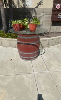 Wine Barrell Table