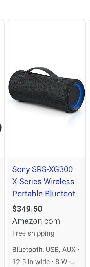Sony Bluetooth Speaker XG300