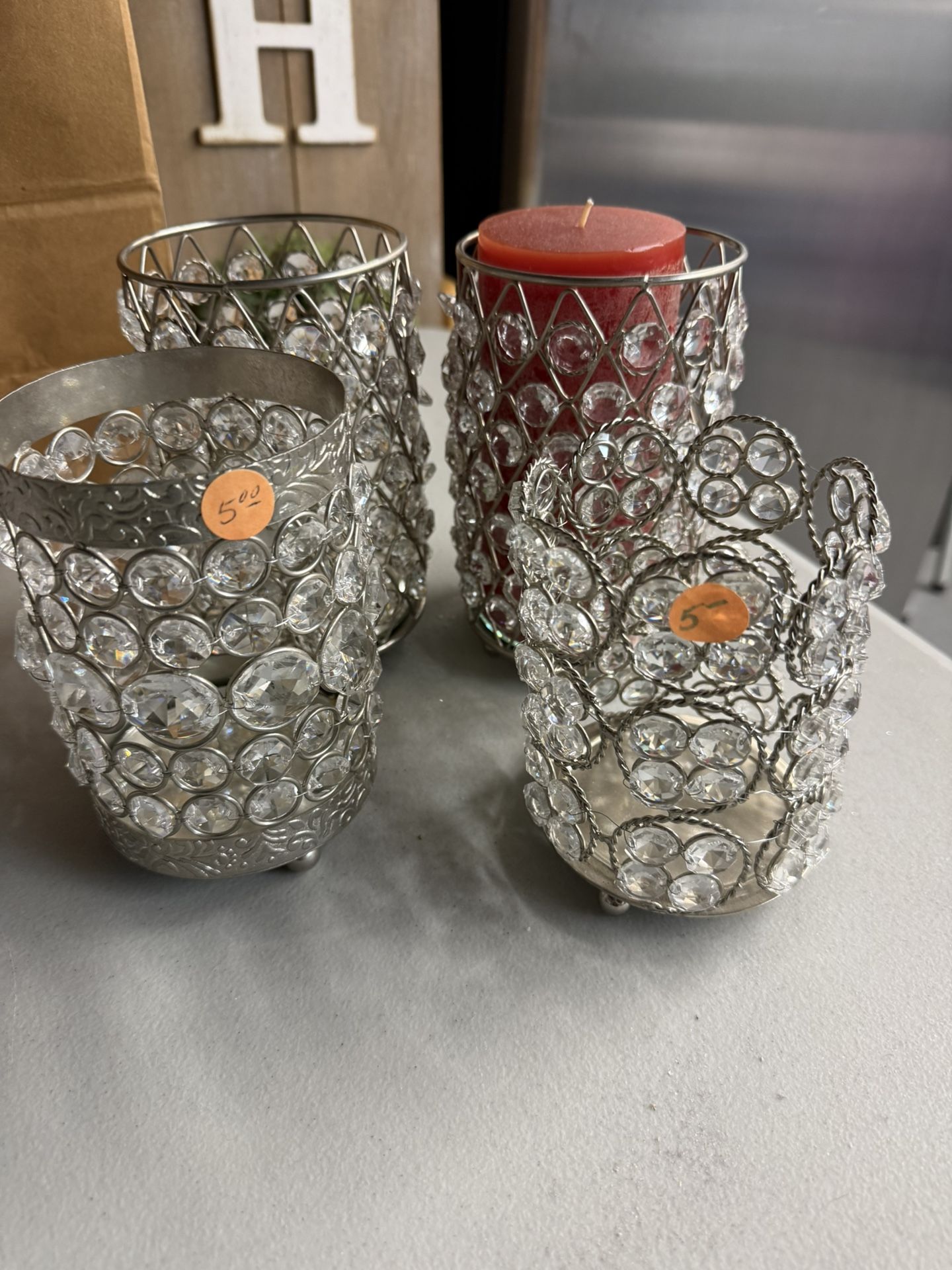 CANDLE HOLDERS (4)