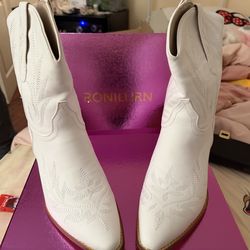 ronilurn white cowgirl boots