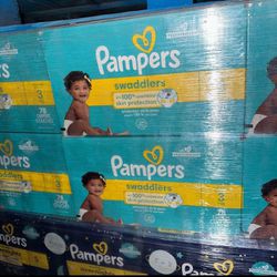 Higley/Warner.  Prices FIRM Average  ($15 OFF) RETAIL Pampers Diapers Pañales Sizes 3 To 7 & 3T to 6T Swaddlers Cruisers 360 Easy ups 