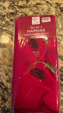 Embroidered Dinner Napkins