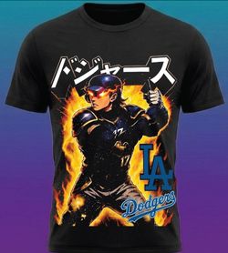 LA Dodgers Anime Graphic T-Shirt