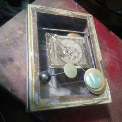 Very old sewing box and stick pen broach both very old both very worn they still have value toovaluable to collectors