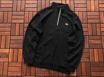 ALO black quarter zip, size M