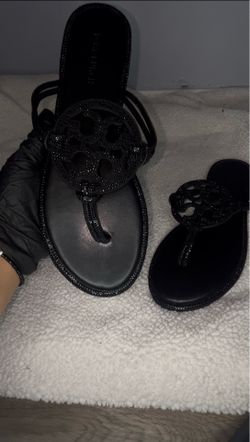 Black sparkly tory Burch size 8.5
