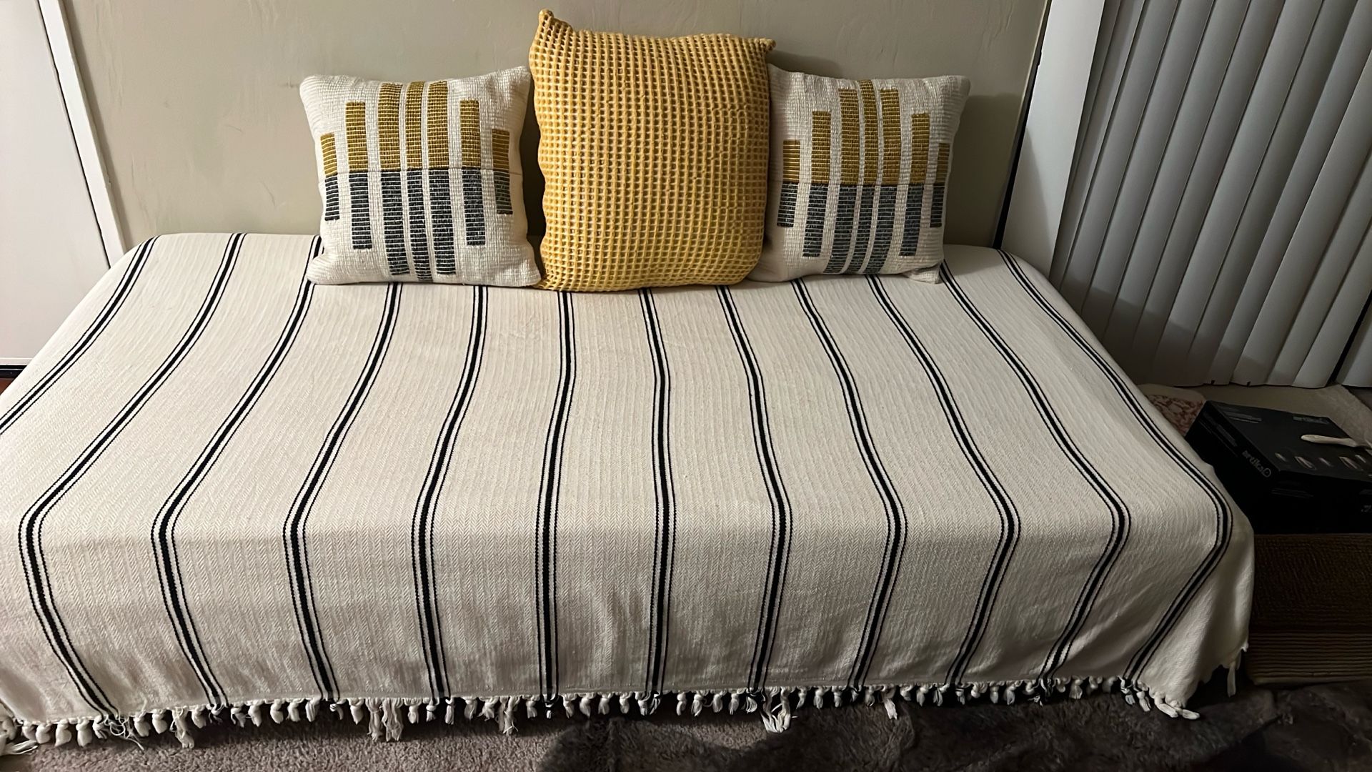 Day Bed And Decorative Cover and Pillows