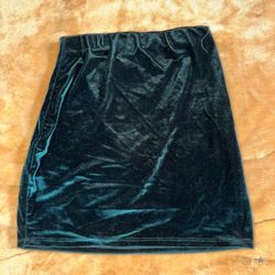 Green Velvet Skirt