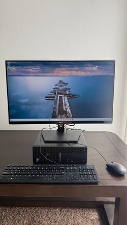 Dell Desktop PC with Monitor, Keyboard, and Mouse