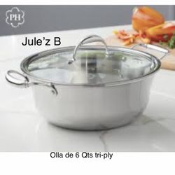 Princess House Olla De 6 Qts Tri-ply Nueva En Su Caja 