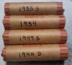 Wheat Pennys Total of 4 rolls