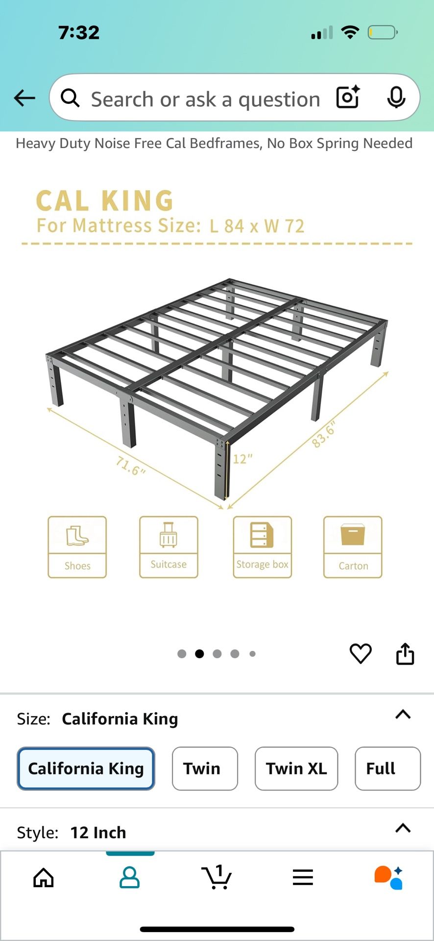 Cali King Bed Frame 