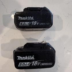 Makita 18V Lithium-Ion Batteries 4.0Ah & 5.0Ah
