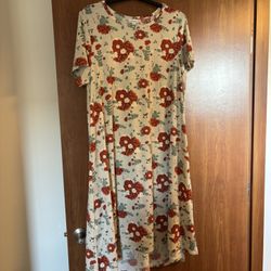 LuLaRoe Asymmetrical Short Sleeve Maxi Dress 3XL