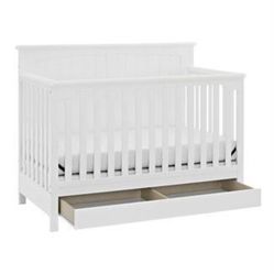 Crib/Toddler Bed With Bottom Drawer