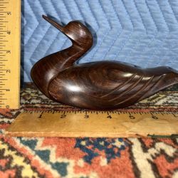 Vintage Hand Carved Duck (Rosewood?)