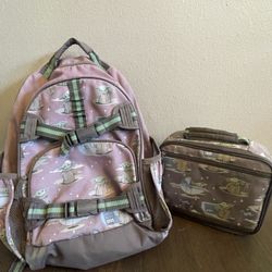 Pottery Barn kids Star Wars Mandalorian Baby Yoda Backpack Set