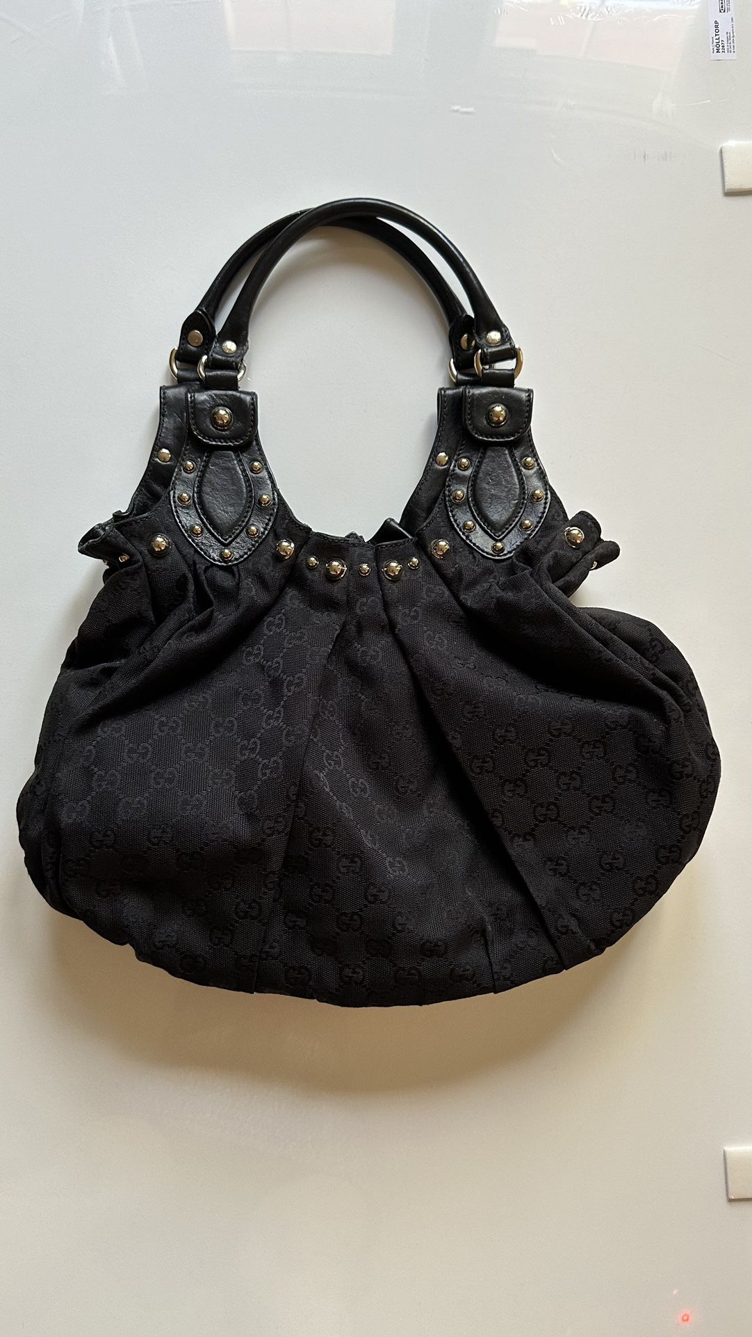 Authentic Gucci Pelham Studded Black Bag