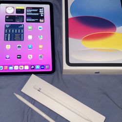Blue 10th Generation Ipad (Apple Pencil Included)