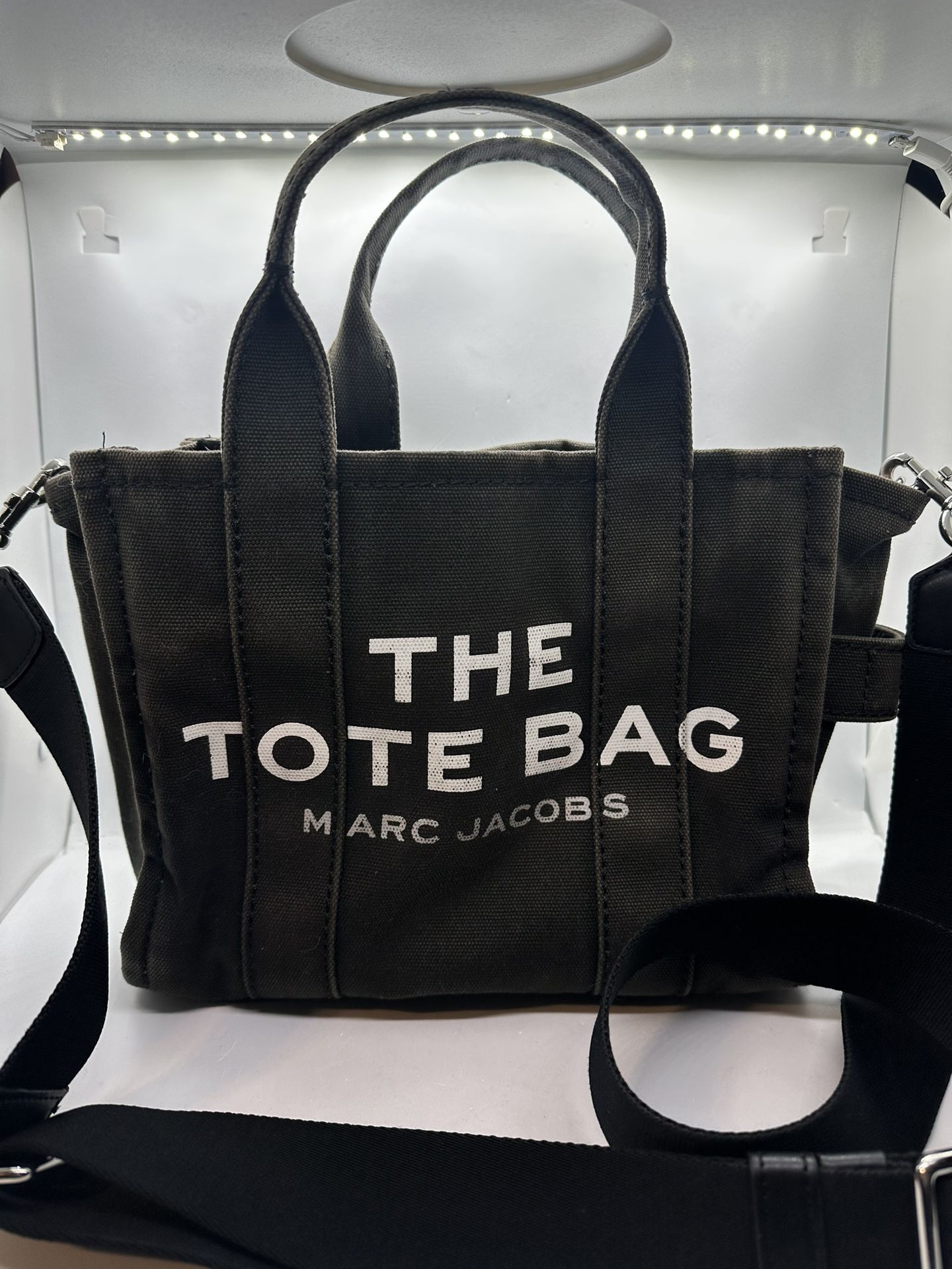 Marc Jacobs Small The Tote Bag Black Canvas