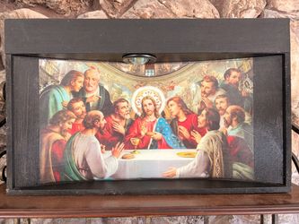 Last Supper Lighted Shadow Box Display