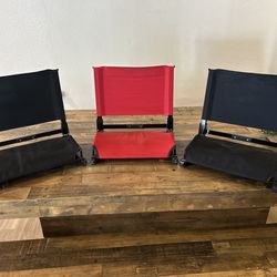 Portable Stadium Seats – Folding Bleacher Chairs (Set of 3)