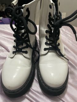 White Steve Madden boots