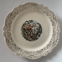 Homer Laughlin Virginia Rose Vintage Scalloped Plate 9”(23cm)