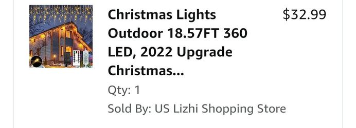 Christmas Lights Outdoor 18.57 FT 360 LED, 72 Drops with Remote, Clear  Icicle