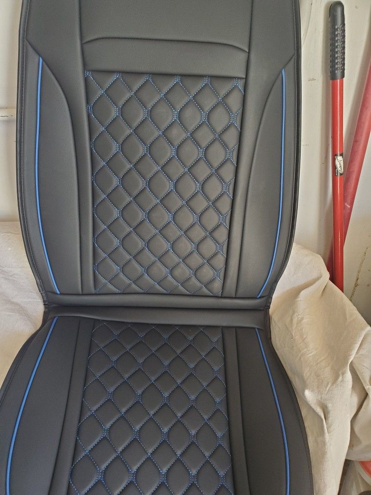 Letter Car Seats ,blue Stiching Details