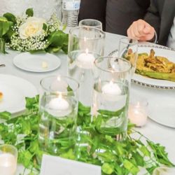 Set Of 3 Tier Glass Candle Holders