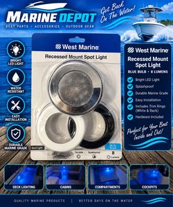 🚤 West Marine Recessed Mount Spot Light – Blue LED
