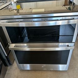 Ge Double oven flat top electric stove
