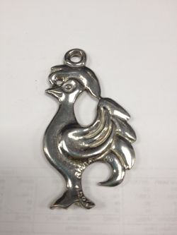 Gayle Clark Pewter Jewelry Rooster Pendant