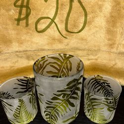 Trio Glass Candle Holders 
