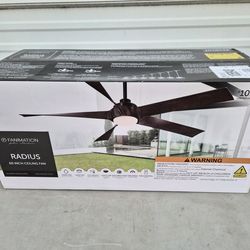 Fanimation Studio Collection Radius 60-in Color-Changing LED Outdoor Ceiling Fan -BRAND NEW